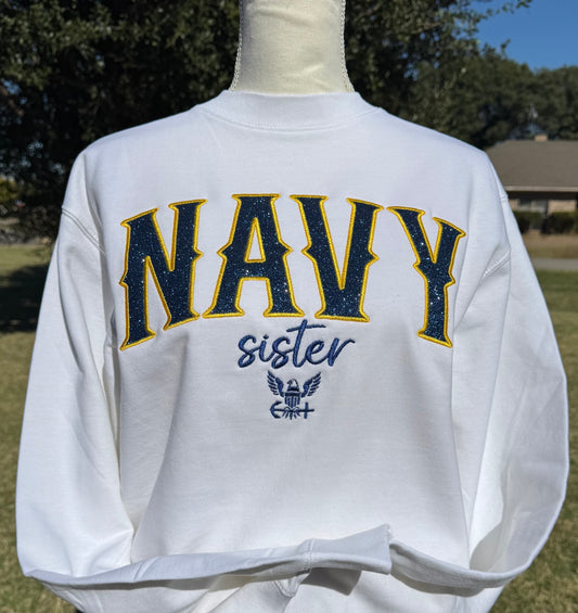 Navy Family - Crewneck